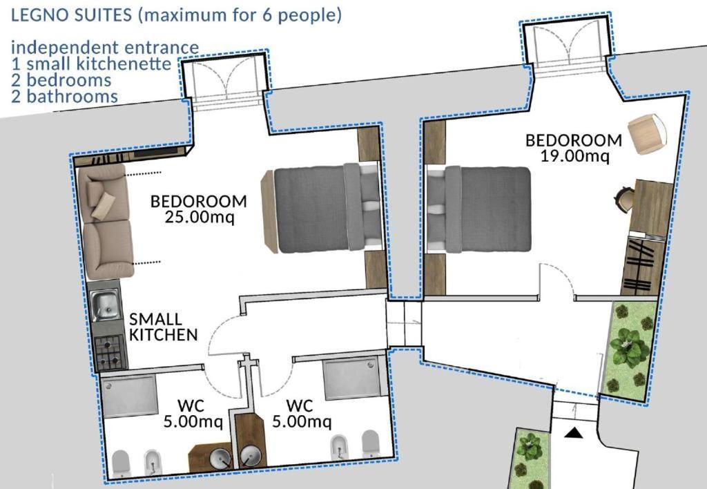Legnosuites 3 Rooms 3 Bathrooms Group And Family By HouseinNápoles Exterior foto